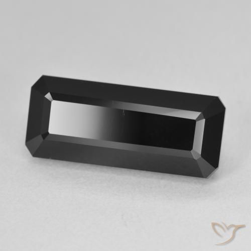 8.17 ct Black Tourmaline Stone, Natural Tourmaline in Octagon Step Cut Shape for Sale