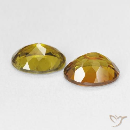 Tourmaline Gemstones in 7.8 x 5.6 mm Size for Sale, Tourmaline Stones in Medium Gold Color