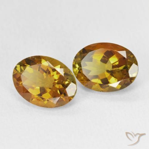 2.77 ctw Golden Tourmaline Stones, Natural Tourmaline in Oval Facet Shape for Sale