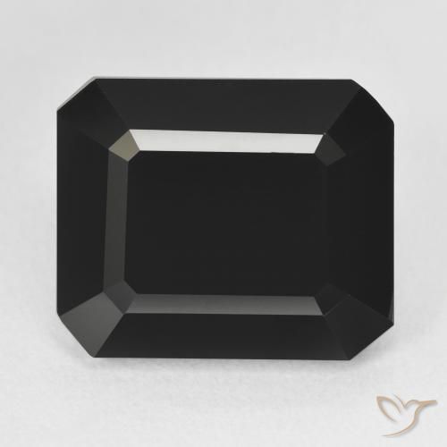13.41ct Natural Schorl Tourmaline, Emerald Cut, Opaque