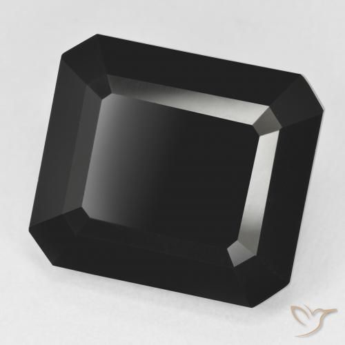 22.86 ct Black Tourmaline Stone, Natural Tourmaline in Octagon Step Cut Shape for Sale