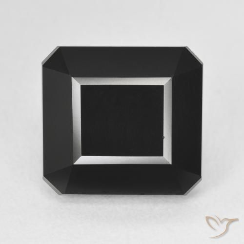 8.84ct Natural Schorl Tourmaline, Emerald Cut, Opaque