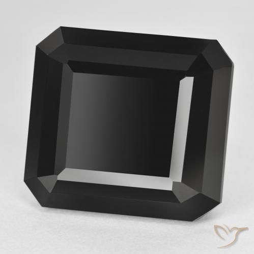 38.66 ct Black Tourmaline Stone, Natural Tourmaline in Octagon Step Cut Shape for Sale