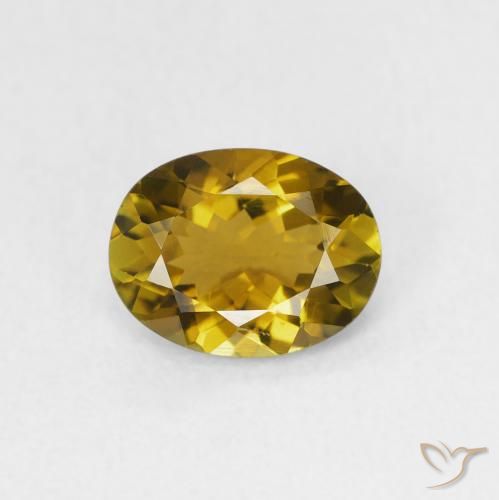 1.02ct Natural Medium Gold Tourmaline, Oval, VVS-VS