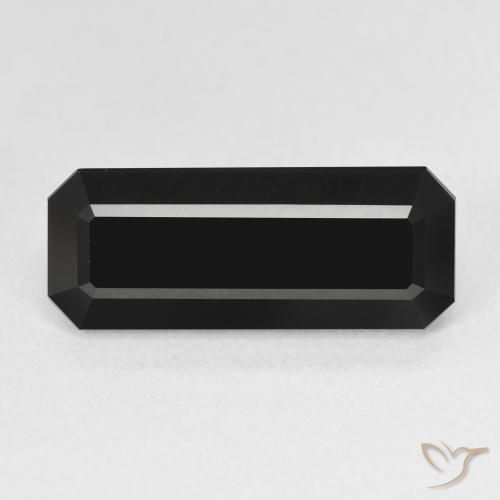 6.22ct Natural Schorl Tourmaline, Emerald Cut, Opaque