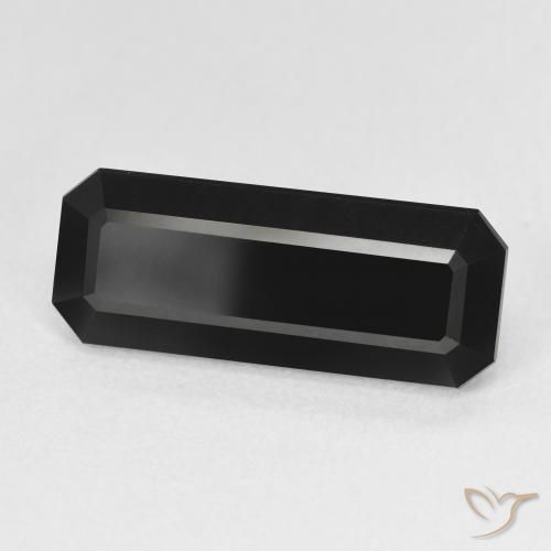 6.22 ct Black Tourmaline Stone, Natural Tourmaline in Octagon Step Cut Shape for Sale
