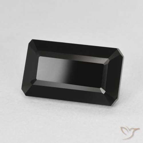 4.28 ct Black Tourmaline Stone, Natural Tourmaline in Octagon Step Cut Shape for Sale