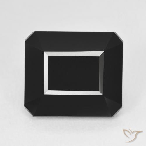 9.56ct Natural Schorl Tourmaline, Emerald Cut, Opaque