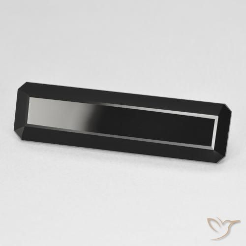 8.51 ct Black Tourmaline Stone, Natural Tourmaline in Octagon Step Cut Shape for Sale