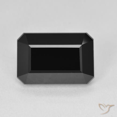 6.16ct Natural Schorl Tourmaline, Emerald Cut, Opaque