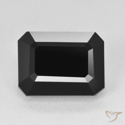8.39ct Natural Schorl Tourmaline, Emerald Cut, Opaque