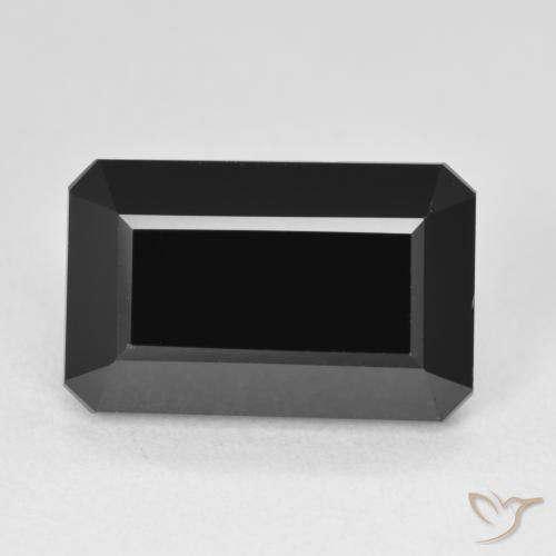 9.61ct Natural Schorl Tourmaline, Emerald Cut, Opaque