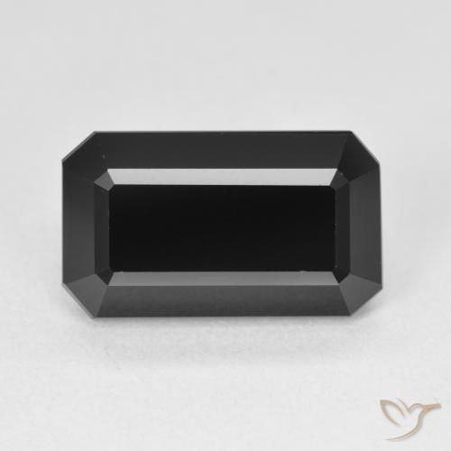 6.64ct Natural Schorl Tourmaline, Emerald Cut, Opaque
