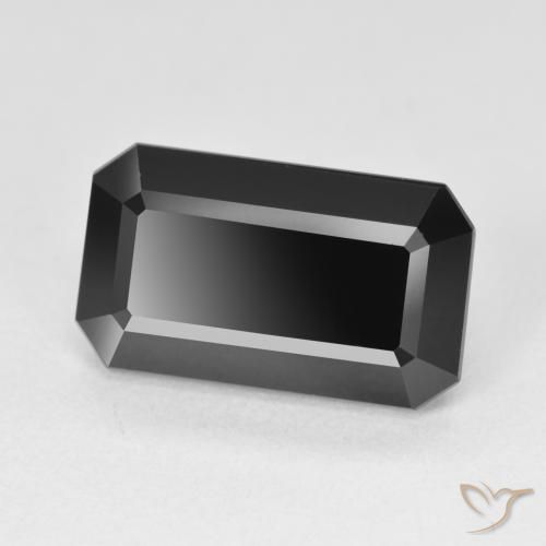 6.64 ct Black Tourmaline Stone, Natural Tourmaline in Octagon Step Cut Shape for Sale