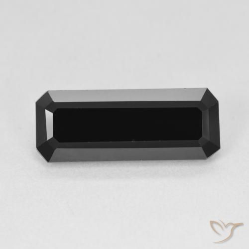 4.34ct Natural Schorl Tourmaline, Emerald Cut, Opaque