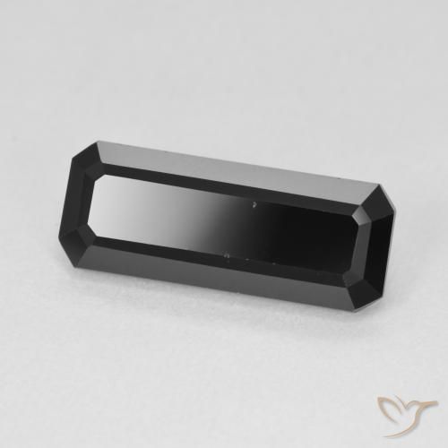 4.34 ct Black Tourmaline Stone, Natural Tourmaline in Octagon Step Cut Shape for Sale