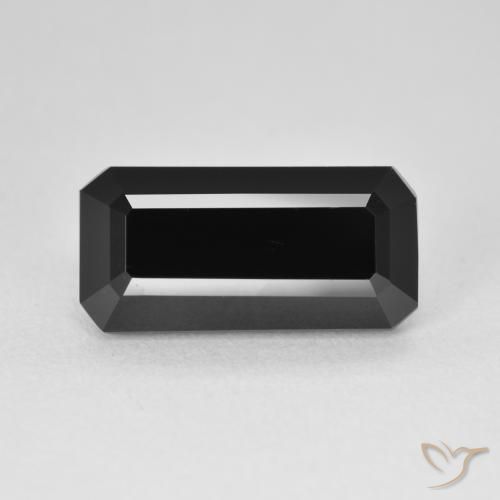 5.15ct Natural Schorl Tourmaline, Emerald Cut, Opaque