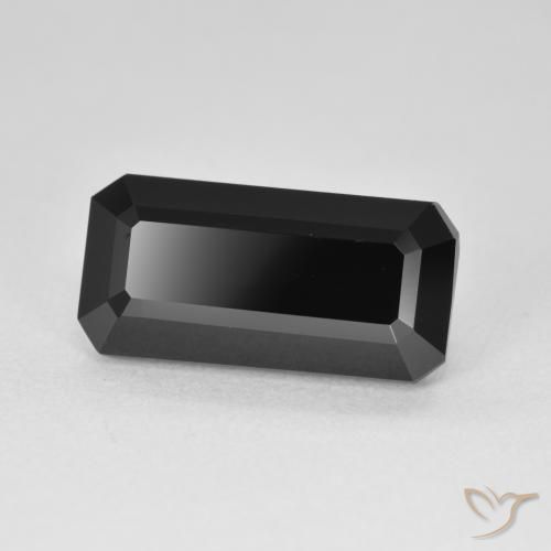 5.15 ct Black Tourmaline Stone, Natural Tourmaline in Octagon Step Cut Shape for Sale