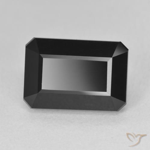 9.45 ct Black Tourmaline Stone, Natural Tourmaline in Octagon Step Cut Shape for Sale