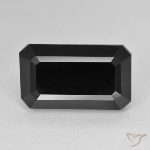 11.38ct Natural Schorl Tourmaline, Emerald Cut, Opaque