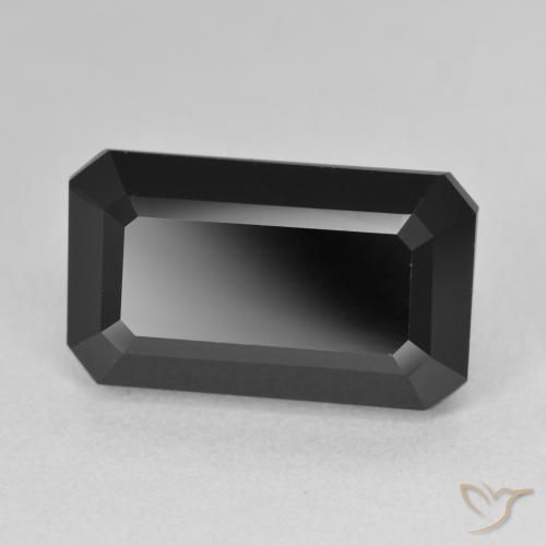11.38 ct Black Tourmaline Stone, Natural Tourmaline in Octagon Step Cut Shape for Sale