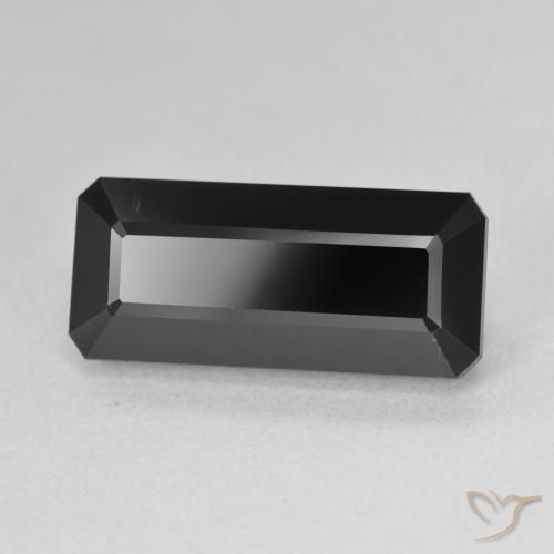 7.51 ct Black Tourmaline Stone, Natural Tourmaline in Octagon Step Cut Shape for Sale
