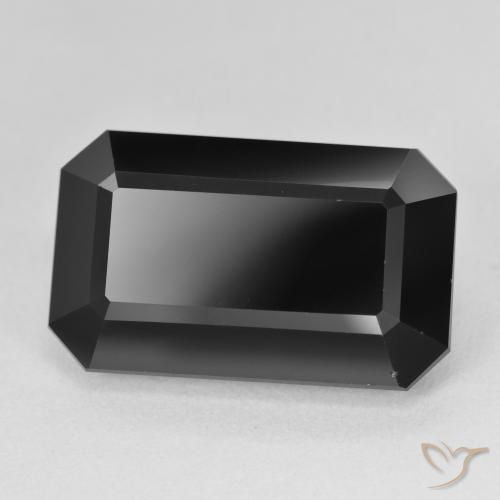 18.21 ct Black Tourmaline Stone, Natural Tourmaline in Octagon Step Cut Shape for Sale