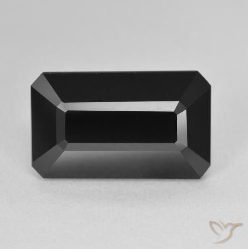 9.26ct Natural Schorl Tourmaline, Emerald Cut, Opaque