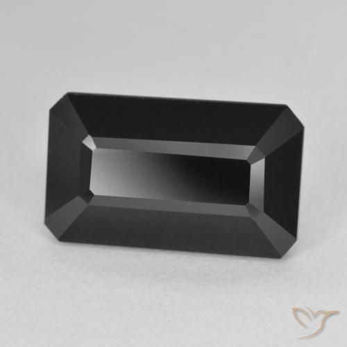 9.26 ct Black Tourmaline Stone, Natural Tourmaline in Octagon Step Cut Shape for Sale
