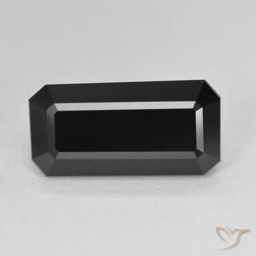 7.43ct Natural Schorl Tourmaline, Emerald Cut, Opaque