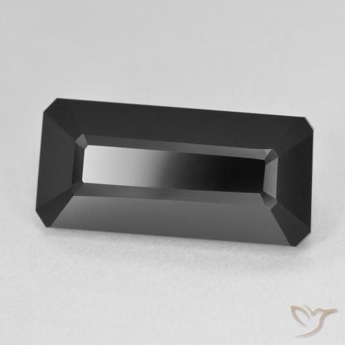 11.34 ct Black Tourmaline Stone, Natural Tourmaline in Octagon Step Cut Shape for Sale