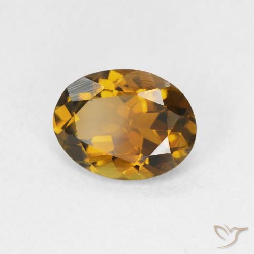 1.13 ct Golden Tourmaline Stone, Natural Tourmaline in Oval Facet Shape for Sale