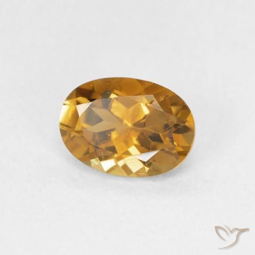 0.93 ct Golden Tourmaline Stone, Natural Tourmaline in Oval Facet Shape for Sale