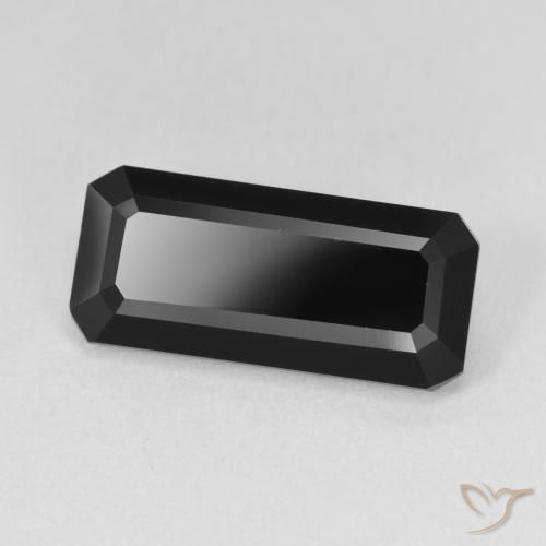 5.60 ct Black Tourmaline Stone, Natural Tourmaline in Octagon Step Cut Shape for Sale