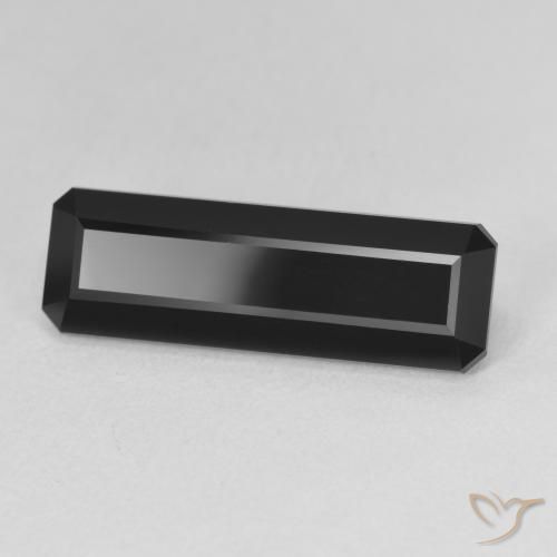 5.71 ct Black Tourmaline Stone, Natural Tourmaline in Octagon Step Cut Shape for Sale