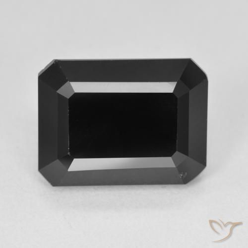 7.82ct Natural Schorl Tourmaline, Emerald Cut, Opaque