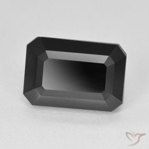 6.22 ct Black Tourmaline Stone, Natural Tourmaline in Octagon Step Cut Shape for Sale