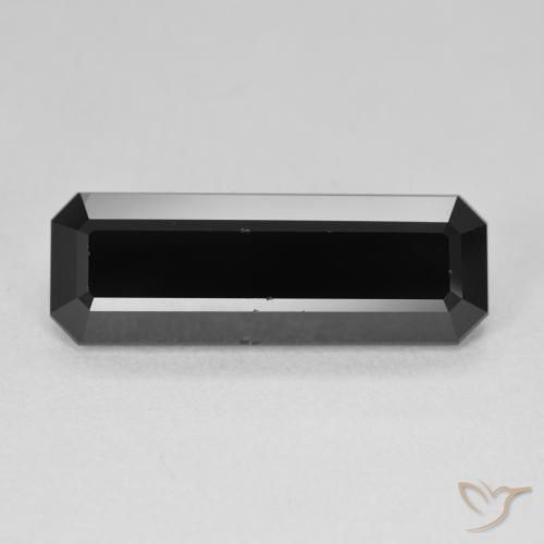 6.43ct Natural Schorl Tourmaline, Emerald Cut, Opaque