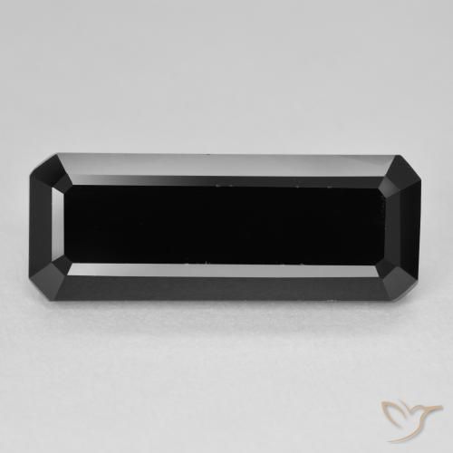 Tourmaline noire en vrac de 11,56 ct, coupe octogonale de 22 x 8,4 mm du Mozambique, Photo A