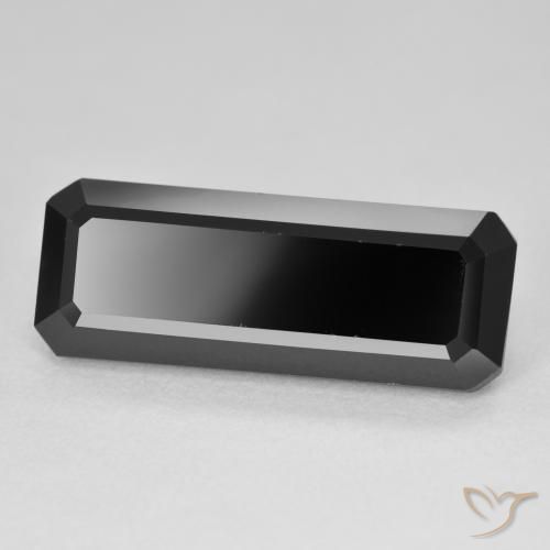 11.56 ct Black Tourmaline Stone, Natural Tourmaline in Octagon Step Cut Shape for Sale