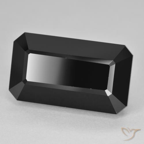 23.44 ct Black Tourmaline Stone, Natural Tourmaline in Octagon Step Cut Shape for Sale
