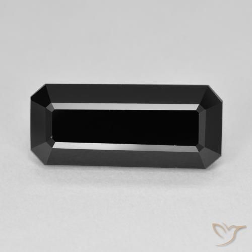 6.87ct Natural Schorl Tourmaline, Emerald Cut, Opaque