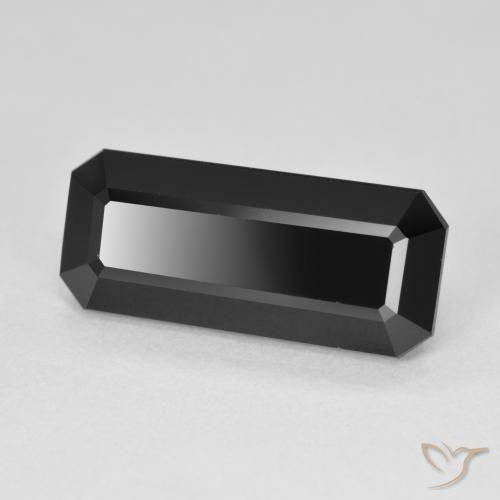 6.87 ct Black Tourmaline Stone, Natural Tourmaline in Octagon Step Cut Shape for Sale