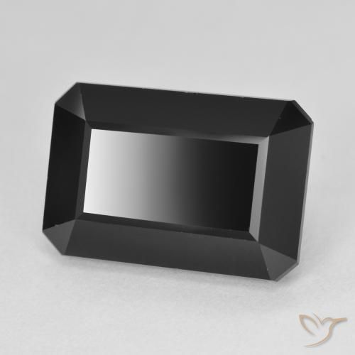 14.52 ct Black Tourmaline Stone, Natural Tourmaline in Octagon Step Cut Shape for Sale
