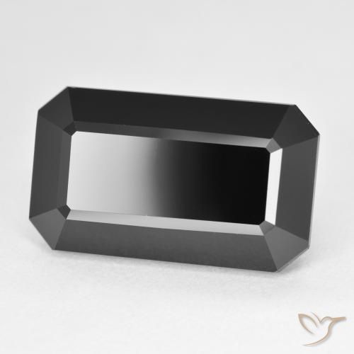 16.28 ct Black Tourmaline Stone, Natural Tourmaline in Octagon Step Cut Shape for Sale