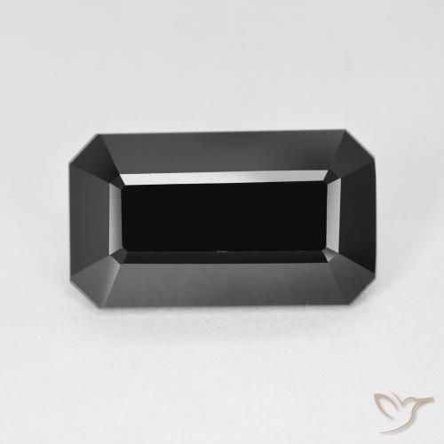 9.05ct Natural Schorl Tourmaline, Emerald Cut, Opaque
