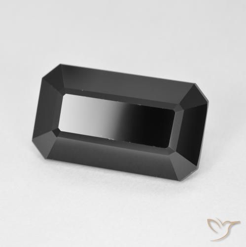 9.05 ct Black Tourmaline Stone, Natural Tourmaline in Octagon Step Cut Shape for Sale