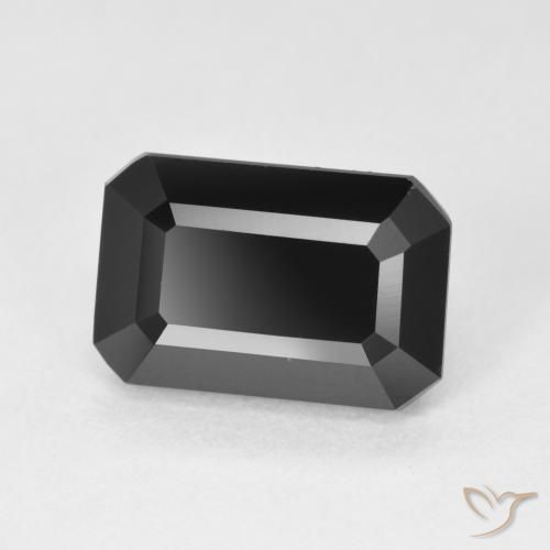 4.42 ct Black Tourmaline Stone, Natural Tourmaline in Octagon Step Cut Shape for Sale