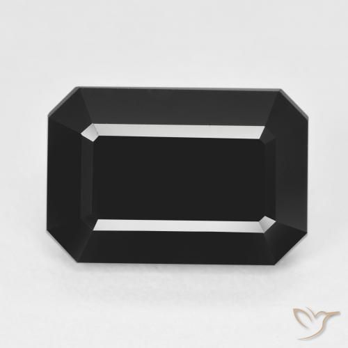 10.02ct Natural Schorl Tourmaline, Emerald Cut, Opaque