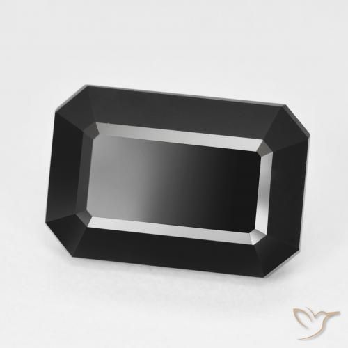 10.02 ct Black Tourmaline Stone, Natural Tourmaline in Octagon Step Cut Shape for Sale